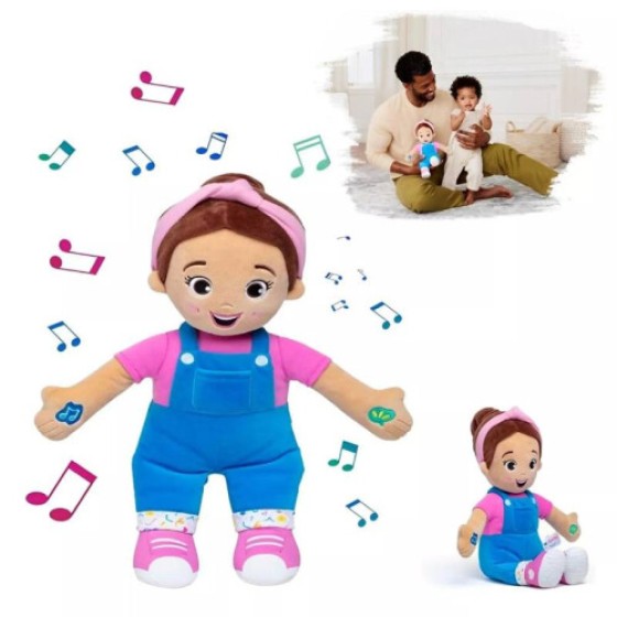 Boneka Mainan Mewah Sensorik Musik Interaktif Anak-anak Ms Rachel yang Bisa Berbicara dan Bernyanyi